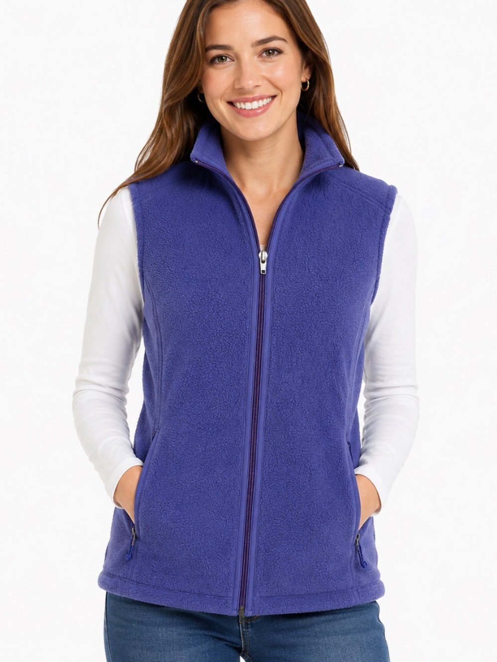 PATAGONIA SYNCHILLA Purple Blue Vintage Fleece Zip-Up Vest